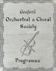 Historic programme from Gosford Orchestral and Choral Society