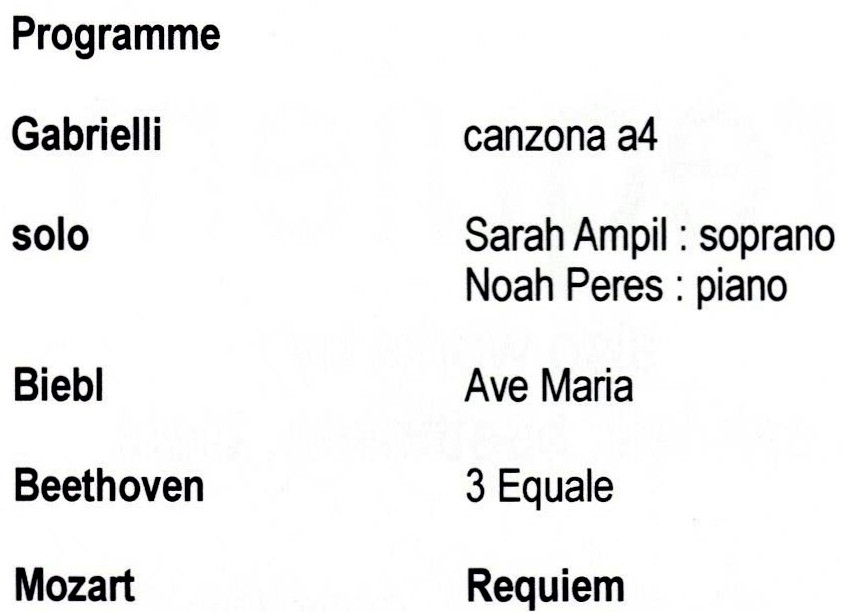 Concert Programme
